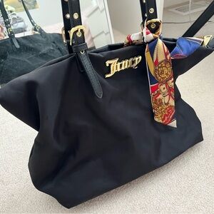 Juicy Couture Black Tote Bag with Scarf